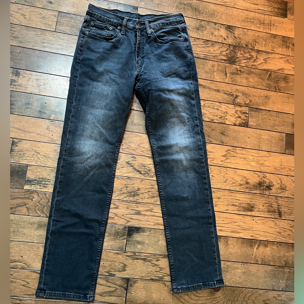 Levi's 514 Straight Fit Dark Wash Denim Jeans Size 31x32 Excellent Condition
